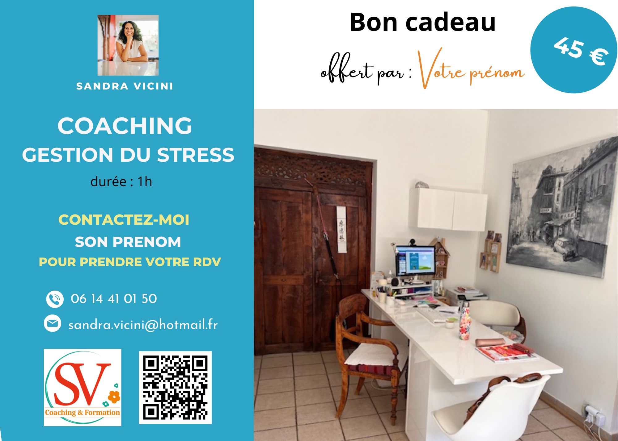Bon cadeau - 1h Coaching Gestion du Stress