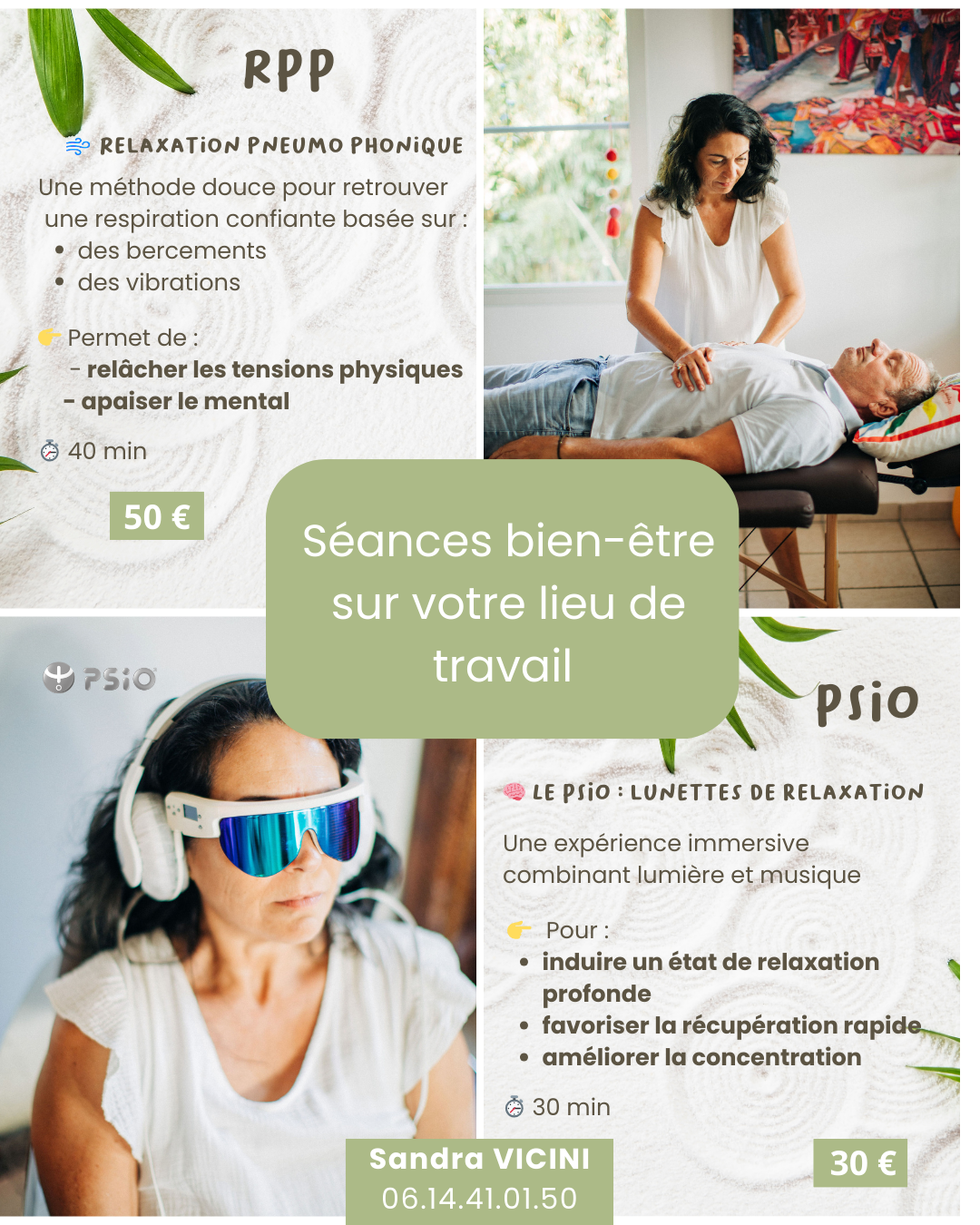 Flyer séances RELAX sur lieu de travail